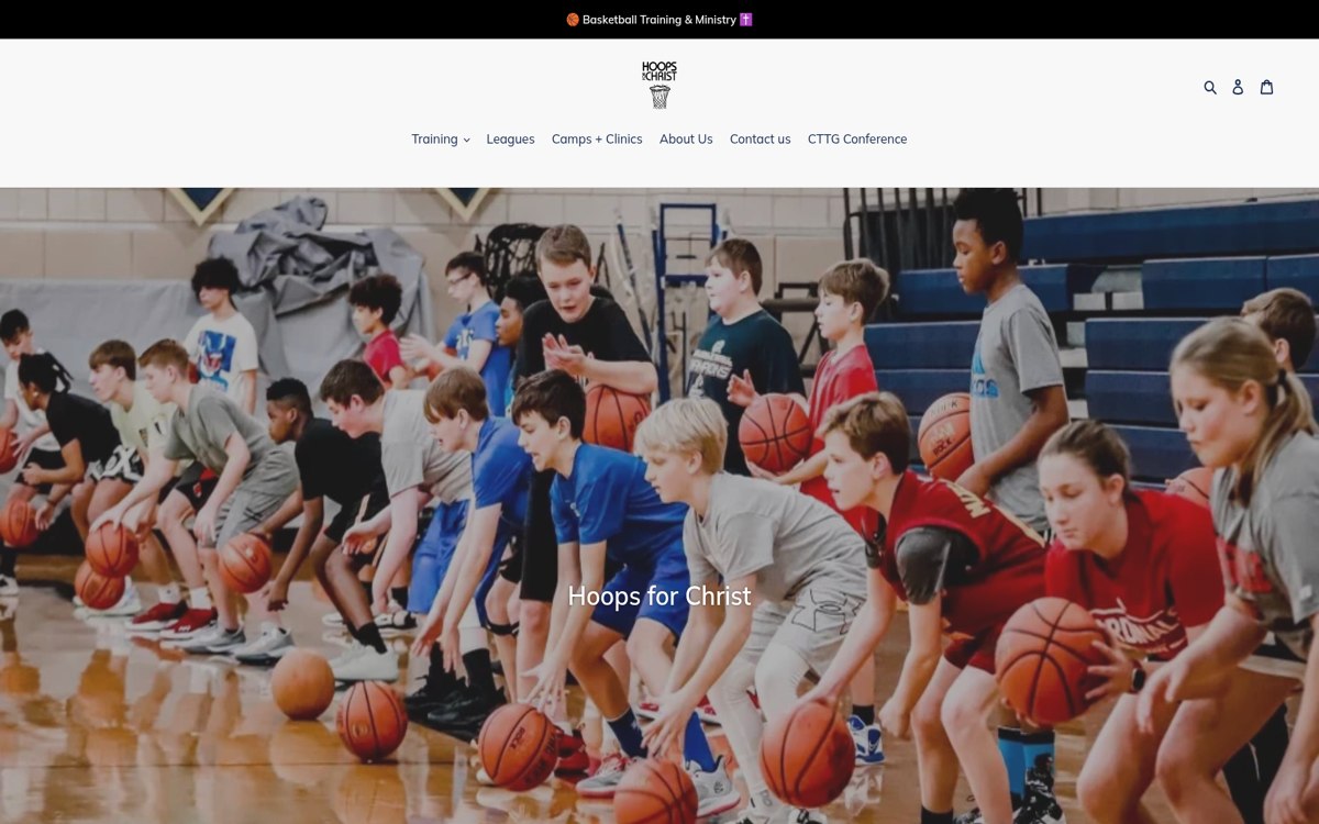 Hoops for Christ website